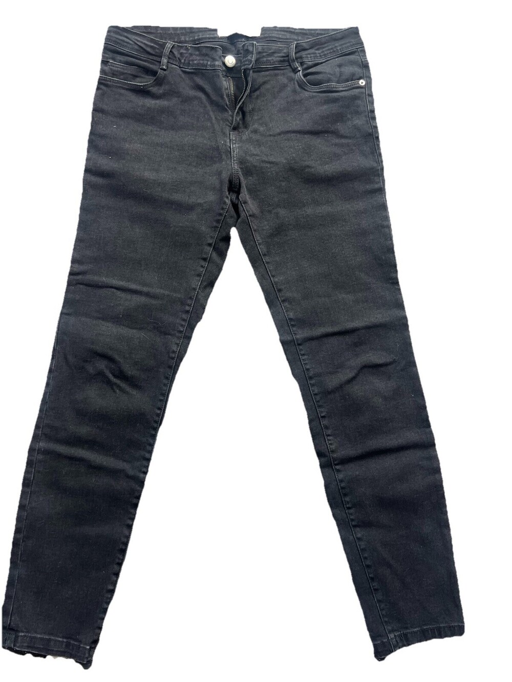 Zara CORE DENIM Trafaluc Collection Jeans Womens Sz 8 BLACK Straight Slim